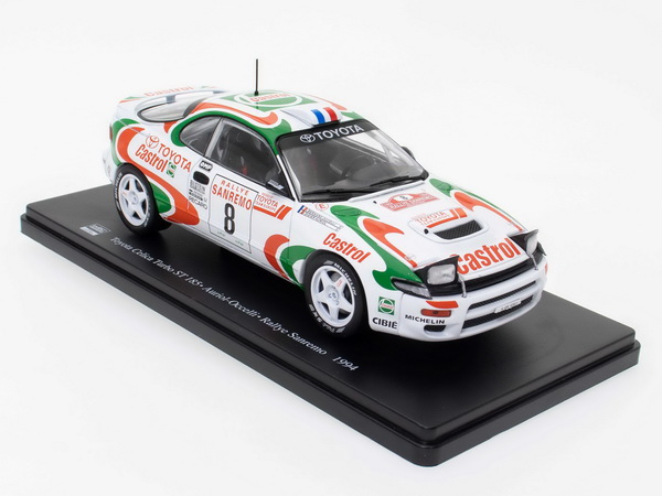 toyota celica turbo 4 wd (st185) #8 "toyota castrol team" auriol/occelli winner rally sanremo Чемпион мира 1994 24WRC505 Модель 1:24